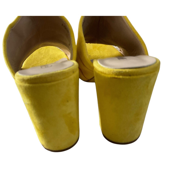 Hot Kiss Womens Size 9 Block High Heel Shoes Suede Slide Mule Open Toe Sandals - Picture 3 of 8